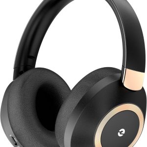 Active Noise Cancelling Headphones, 100H Playtime Headphones Wireless Bluetooth, Bluetooth Headphones with Microphone, Over Ear Wireless Headphones with Deep Bass,Fast Charging for Travel,Office,Home
