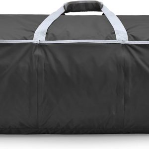 100L Nylon Duffel Bag with Multiple Zippered Pockets, Lightweight yet Durable, 50-Pound Weight Capacity, Black, 32.4 x 16.9 x 16.9 inches