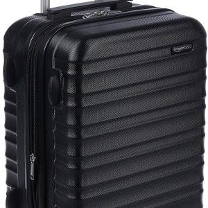 Expandable Hardside Carry-On Luggage, Suitcase with Wheels, 21-Inch Spinner with Four Spinner Wheels and Scratch-Resistant Surface, Black