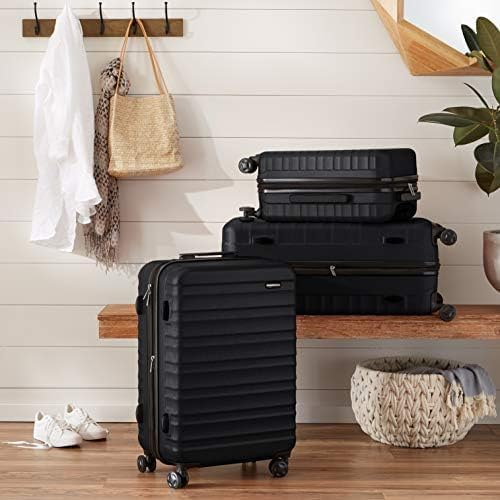 Expandable Hardside Carry-On Luggage, Suitcase with Wheels, 21-Inch Spinner with Four Spinner Wheels and Scratch-Resistant Surface, Black - Image 7