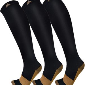 3 Pack Copper Compression Socks - Compression Socks Women & Men Circulation - Best for Medical,Running,Athletic
