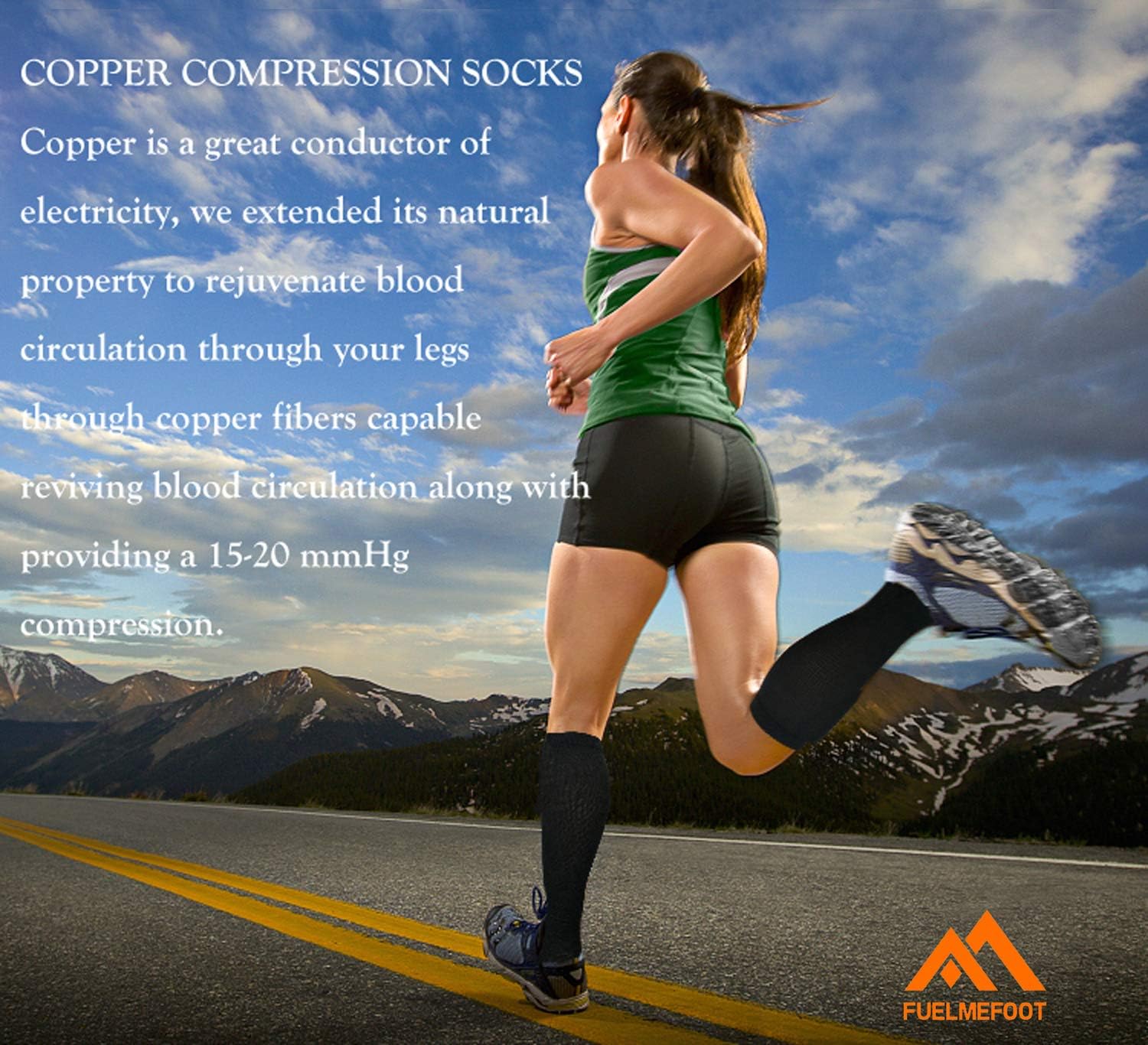3 Pack Copper Compression Socks - Compression Socks Women & Men Circulation - Best for Medical,Running,Athletic - Image 3