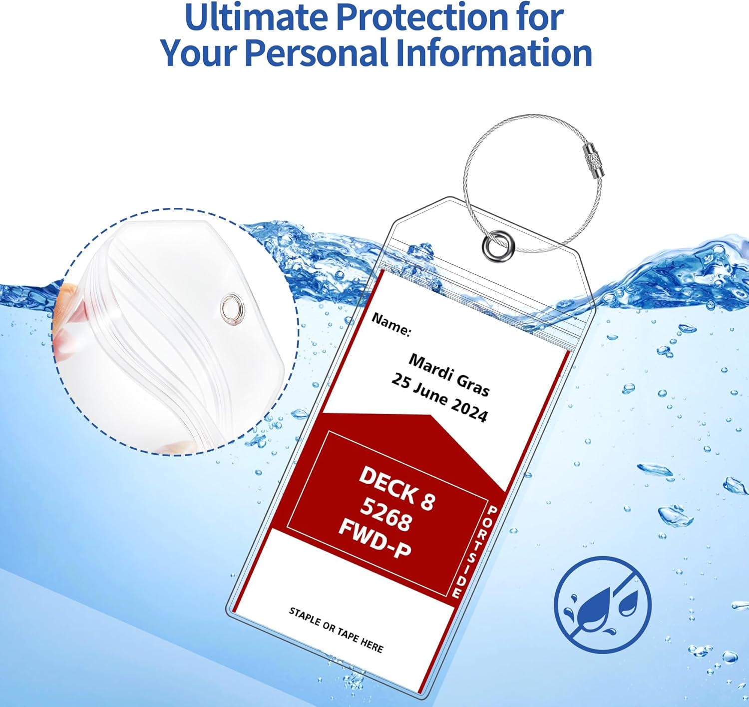 Luggage Tags for Cruise Ship Essentials for NCL, Princess, Carnival, Royal Caribbean and Celebrity Cruise Necessities by SEAVILIA - Image 5