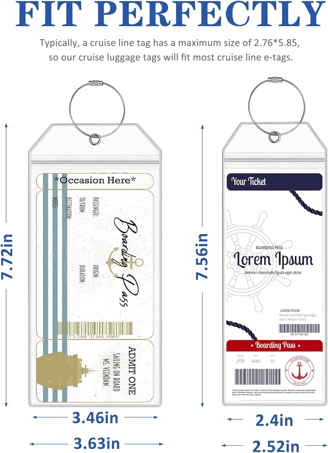 Luggage Tags for Cruise Ship Essentials for NCL, Princess, Carnival, Royal Caribbean and Celebrity Cruise Necessities by SEAVILIA - Image 7