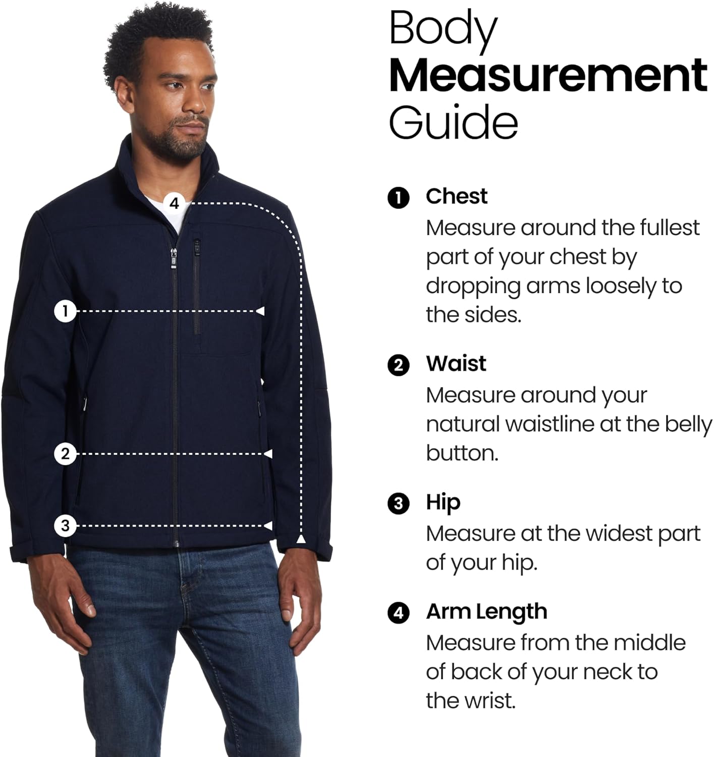 Midweight Soft Shell Jackets for Men - Men’s Water Resistant Windbreaker with Stand Collar (S-3XL) - Image 6